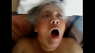 Older woman gets rough and fakes an orgasm